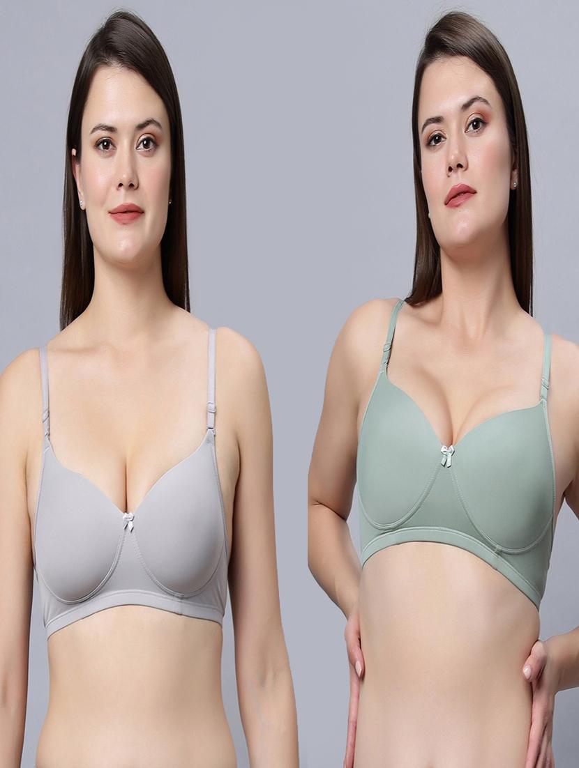 women pack of 2 solid t-shirt bra - 21563644 - Zoom Image - 0