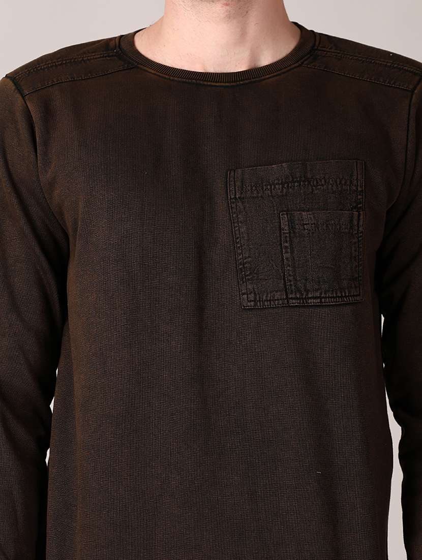 men solid long sleeve regular fit sweatshirt - 21564098 -  Standard Image - 3