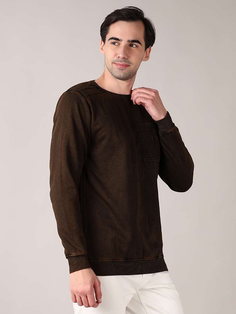 men solid long sleeve regular fit sweatshirt - 21564098 -  Standard Image - 5