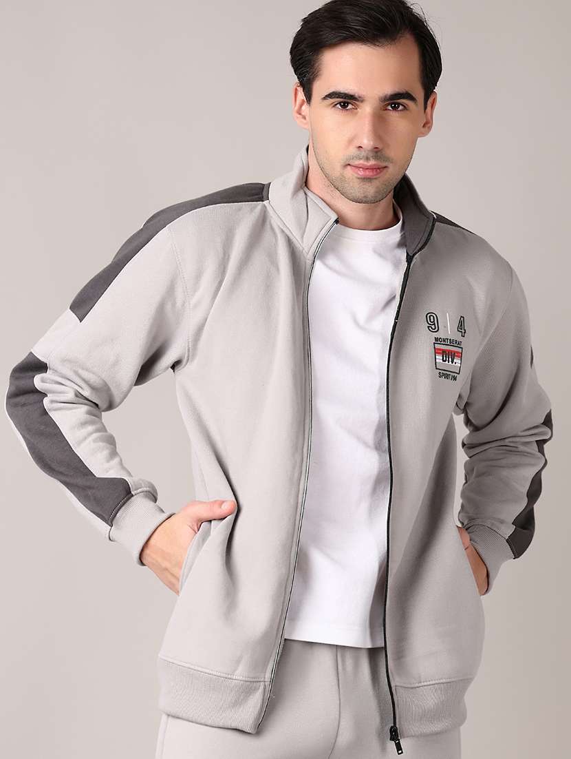 men color block full length track suit - 21564112 -  Standard Image - 3