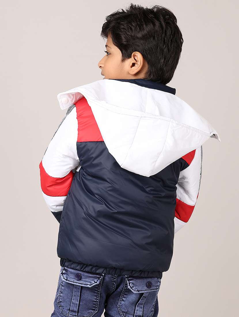 boys color block long sleeve hooded bomber jacket - 21564134 -  Standard Image - 3