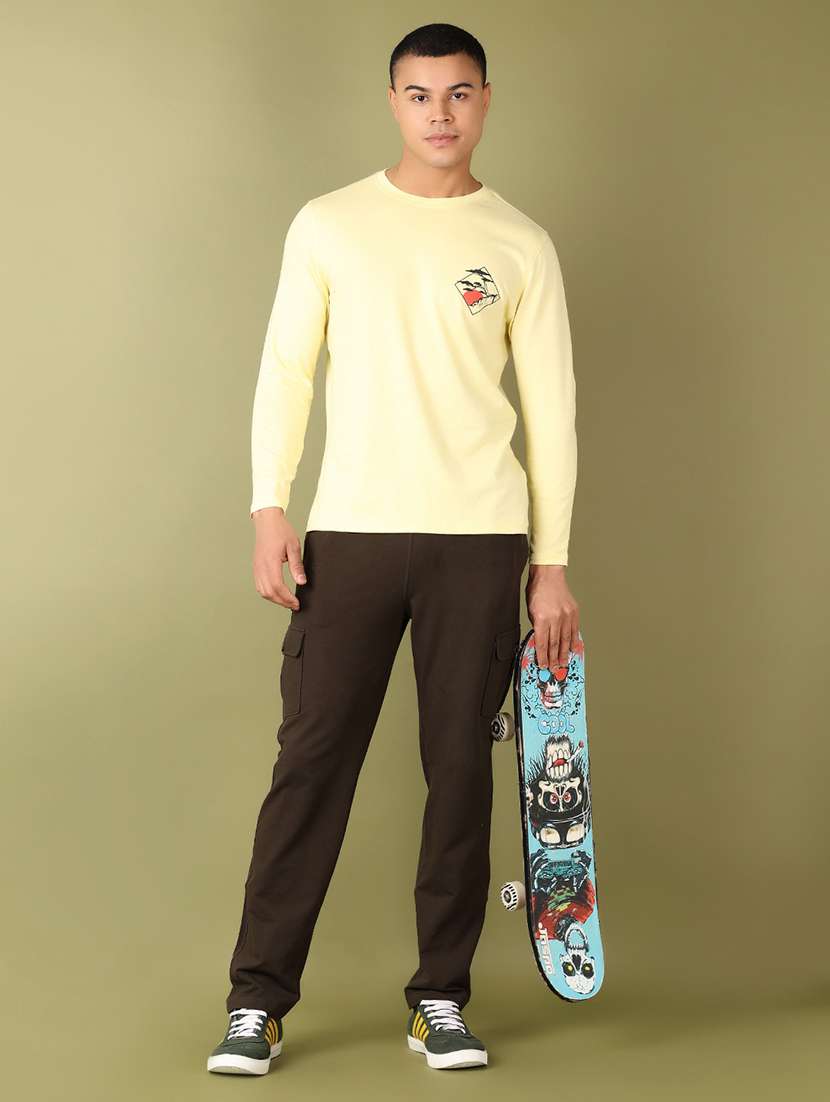 men round neck front & back print t-shirt - 21564159 -  Standard Image - 3