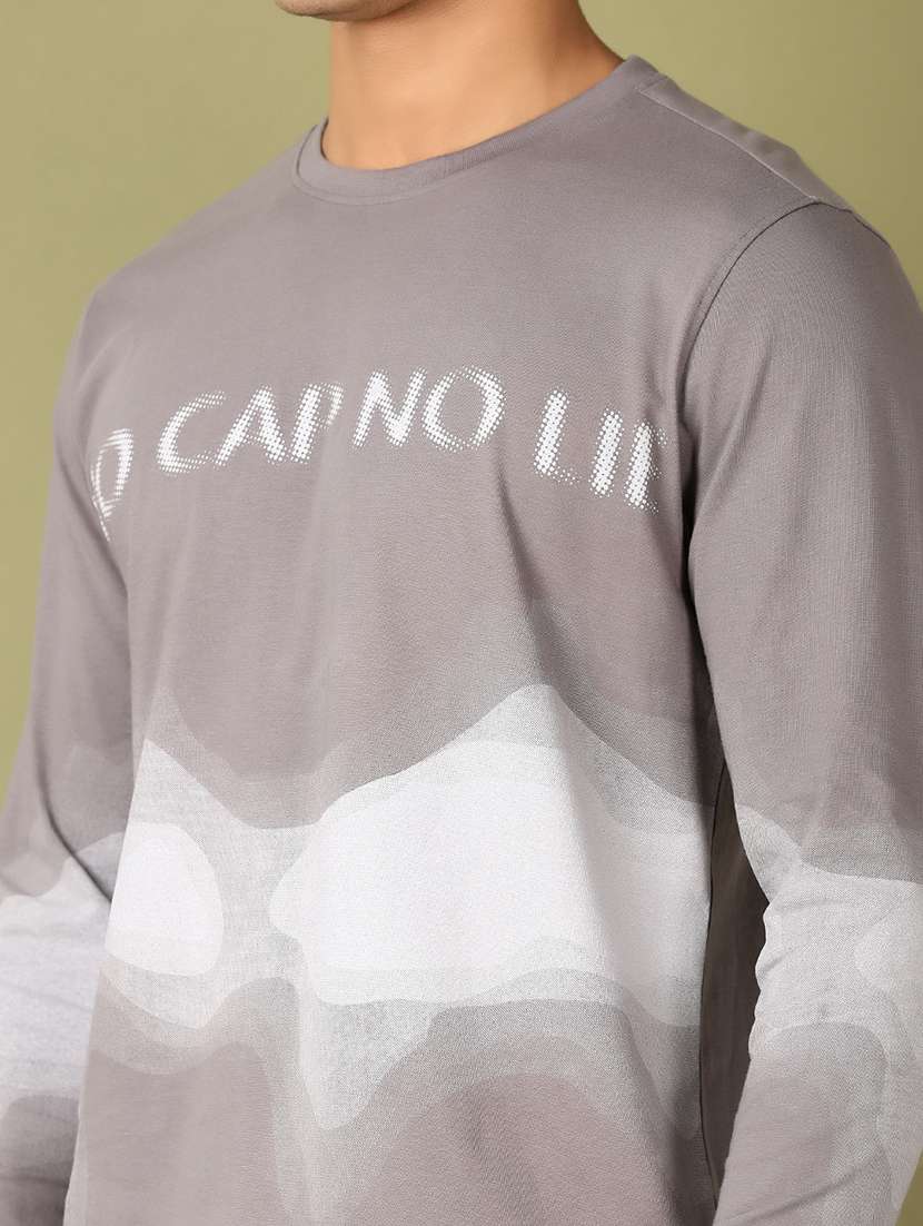 men printed long sleeve regular fit t-shirt - 21564163 -  Standard Image - 3