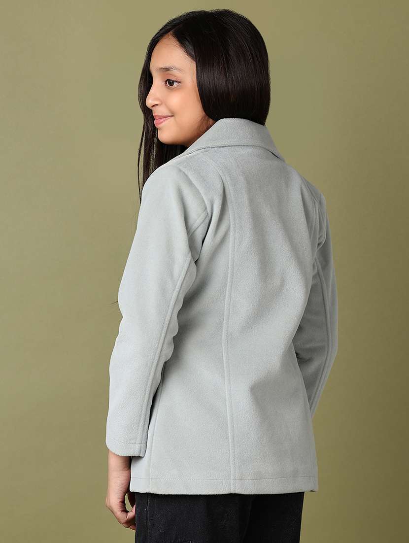 giirls solid long sleeve blazer - 21564184 -  Standard Image - 3