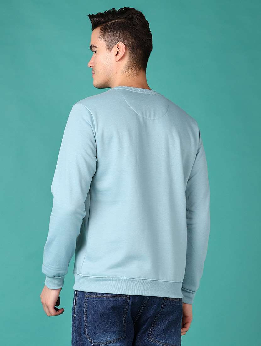 men long sleeves front print sweatshirt - 21564833 -  Standard Image - 3