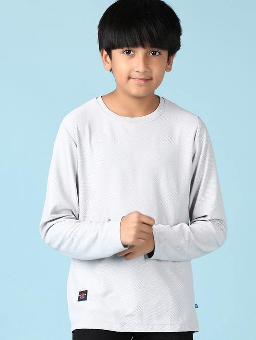 boys long sleeves plain t-shirt - 21564840 - Standard Image - 0