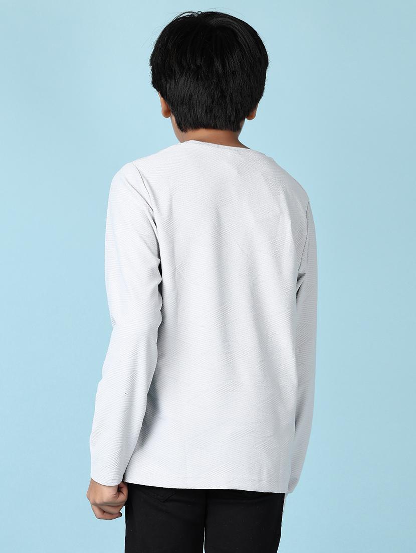 boys long sleeves plain t-shirt - 21564840 - Standard Image - 3