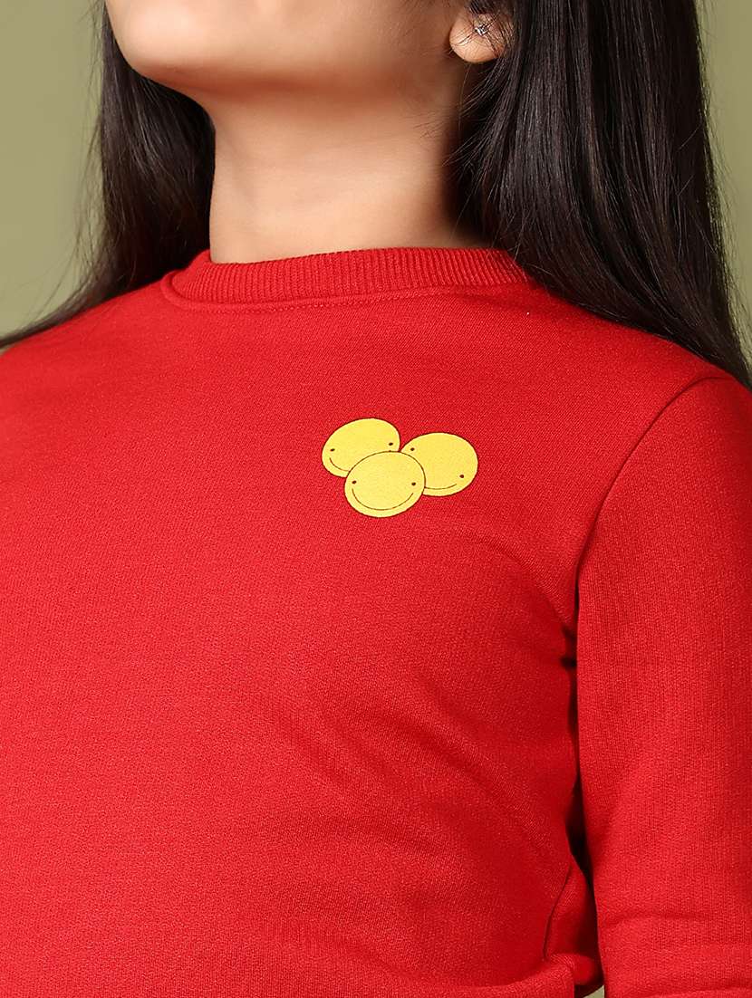 girls front & back print long sleeve sweatshirt - 21564851 -  Standard Image - 5