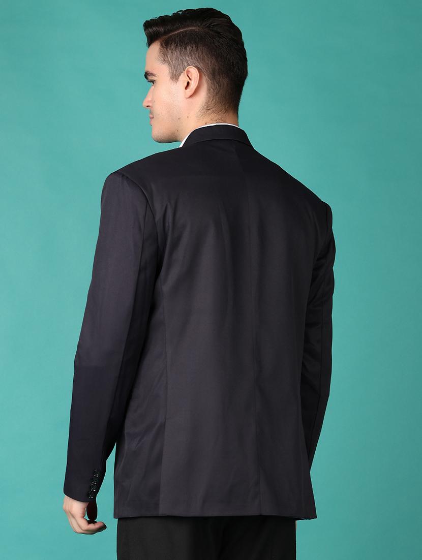 men solid single breasted formal blazer - 21564852 - Standard Image - 3