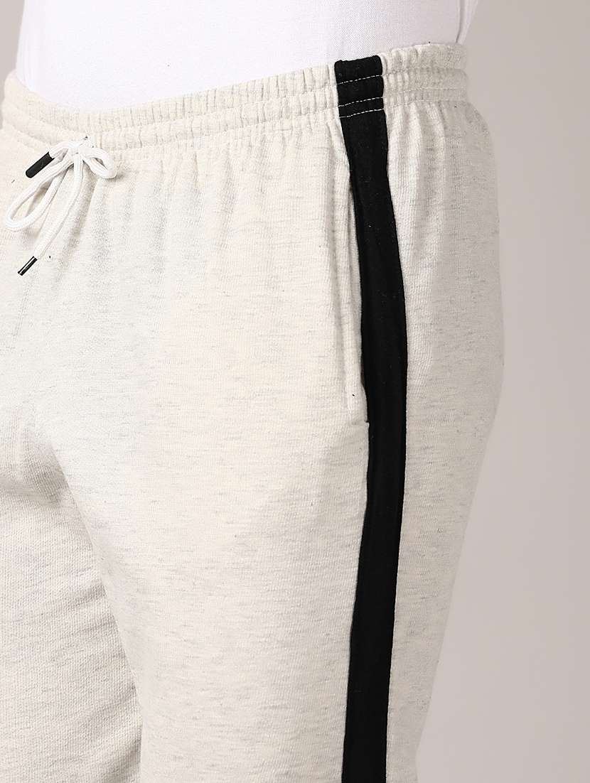 men mid rise side taped ankle length track pant - 21564858 -  Standard Image - 3