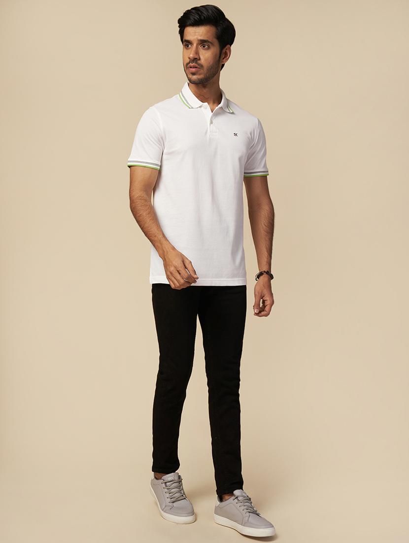 men solid short sleeves polo t-shirt - 21565150 - Standard Image - 3