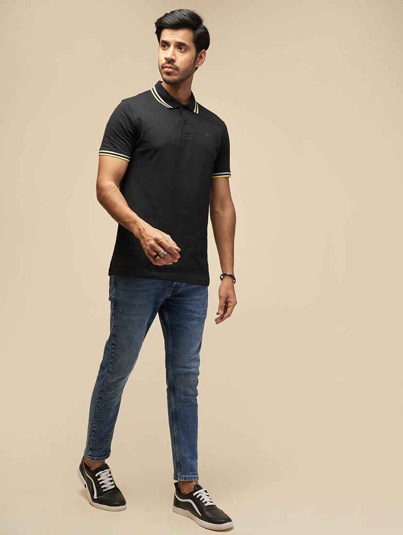 men solid short sleeves polo t-shirt - 21565152 - Standard Image - 3