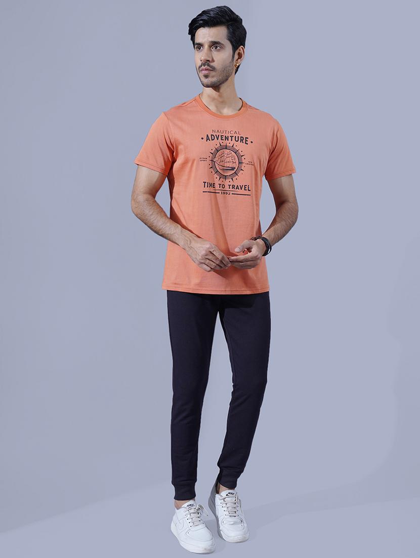 men round neck front print t-shirt - 21565153 - Standard Image - 3