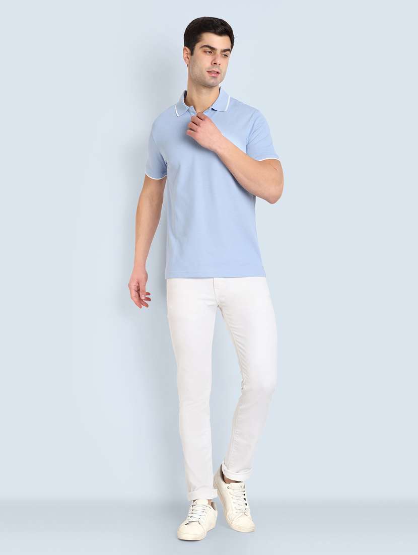 men solid short sleeves polo t-shirt - 21565160 -  Standard Image - 3
