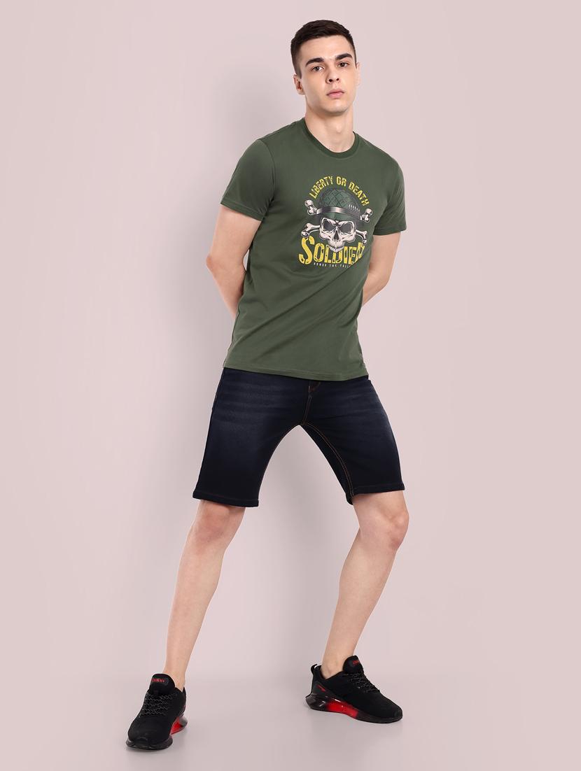 men round neck front print t-shirt - 21565169 - Standard Image - 3