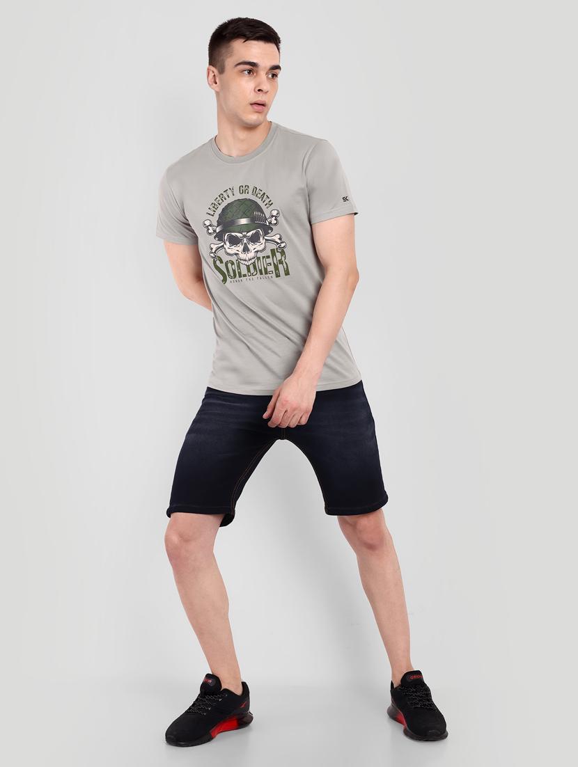 men round neck front print t-shirt - 21565170 - Standard Image - 3