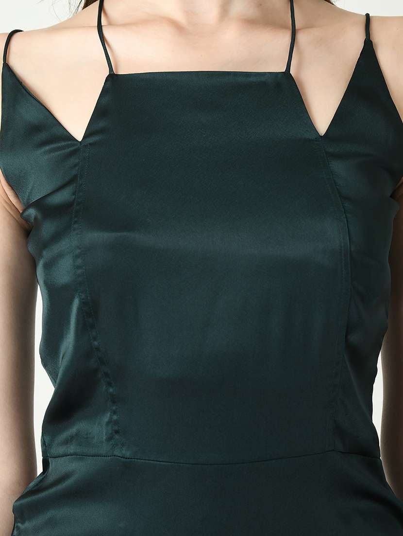 women dark green solid bodycon dress - 21565309 -  Standard Image - 5