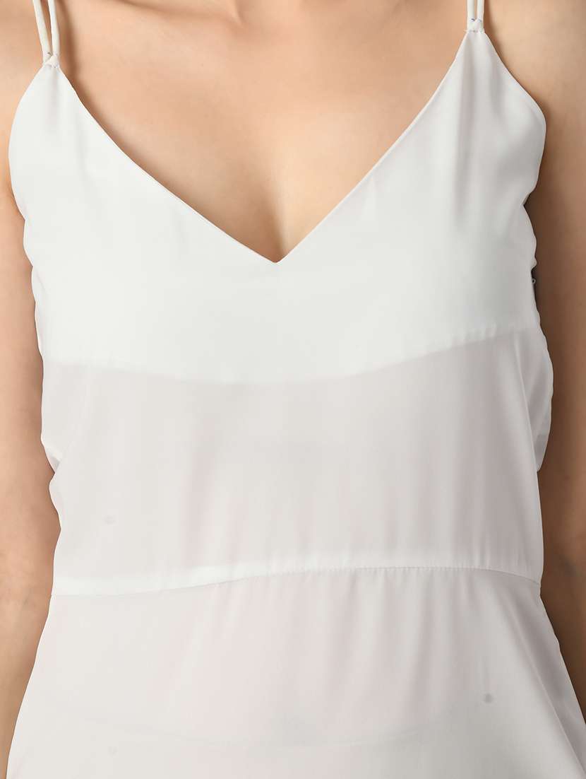 women white solid bodycon dress - 21565312 - Standard Image - 5