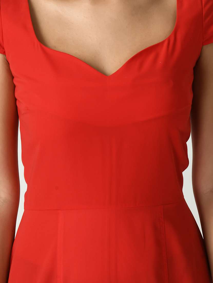 women solid cap sleeve sheath dress - 21565358 -  Standard Image - 5