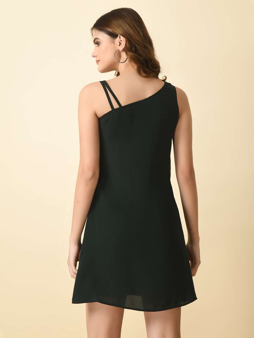 women sleeveless solid a-line dress - 21565403 -  Standard Image - 5
