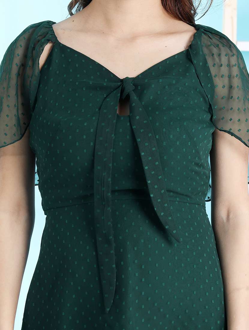 women dobby self design a-line dress - 21565432 -  Standard Image - 5