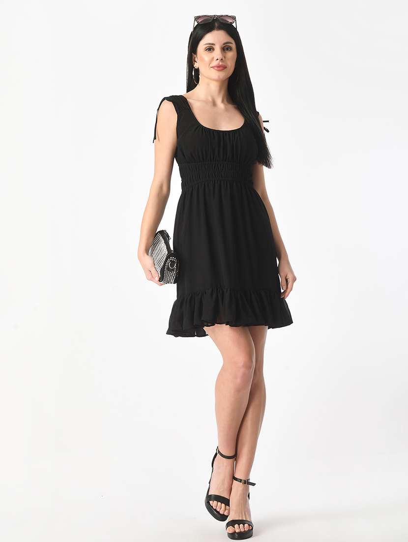 women solid sleeveless tiered dress - 21565491 - Standard Image - 3