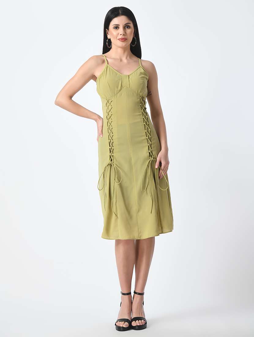 women green solid bodycon dress - 21565502 - Zoom Image - 0