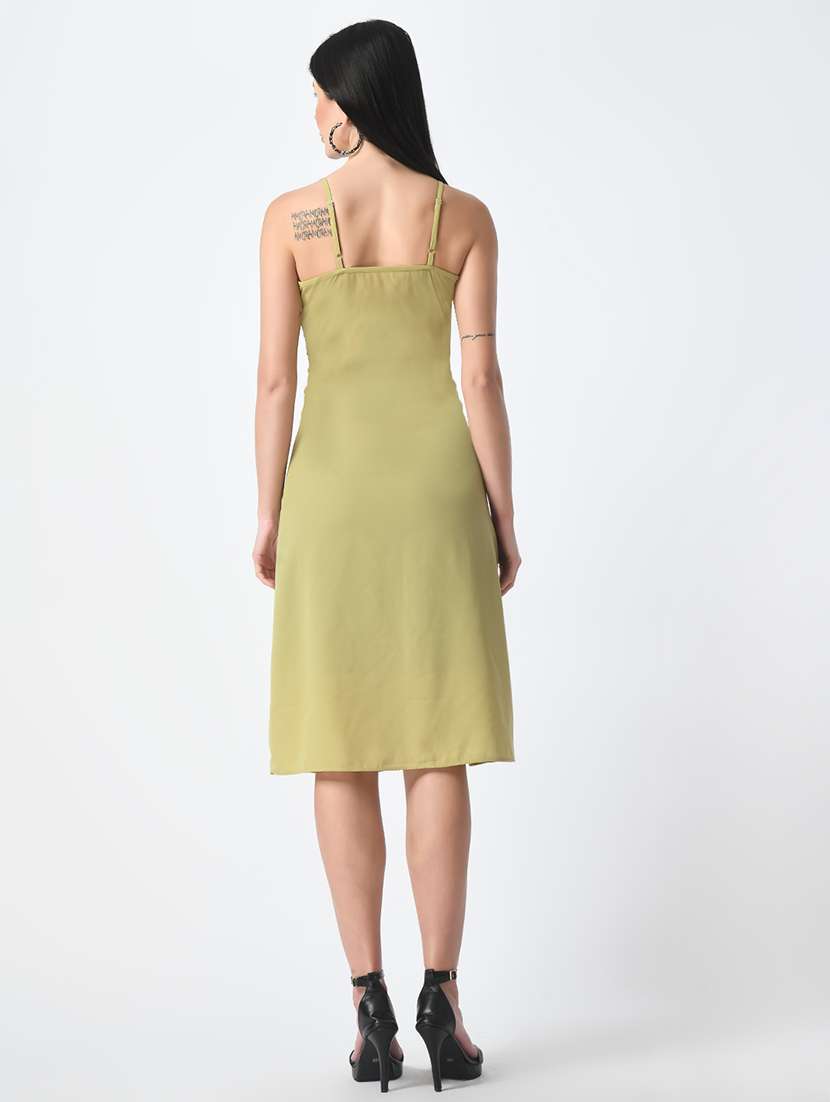 women green solid bodycon dress - 21565502 - Standard Image - 3