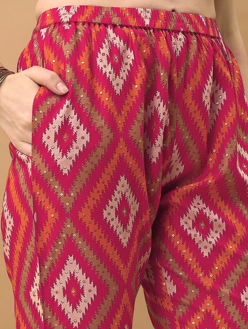 women printed short sleeves kurta pant set - 21565530 - Standard Image - 5