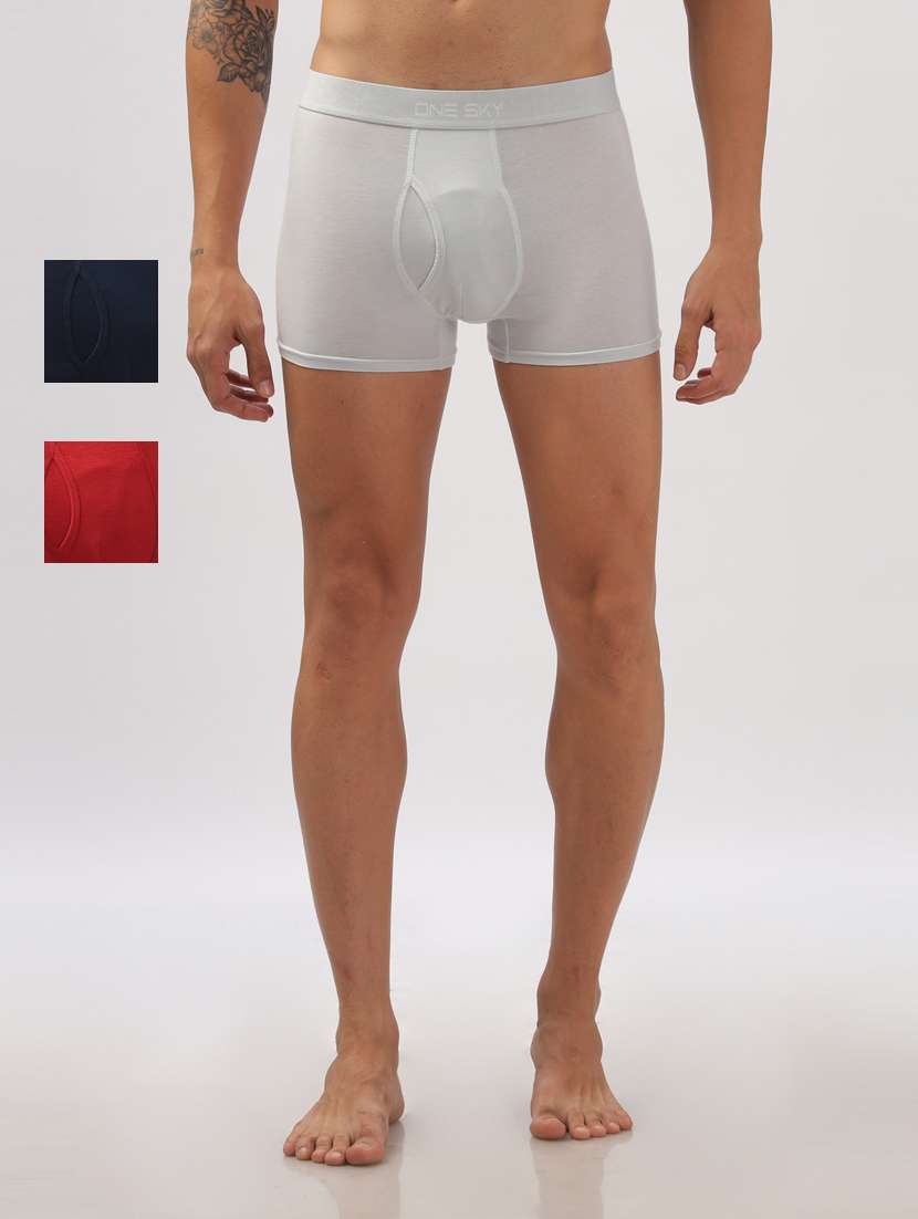 men pack of 3 solid trunks