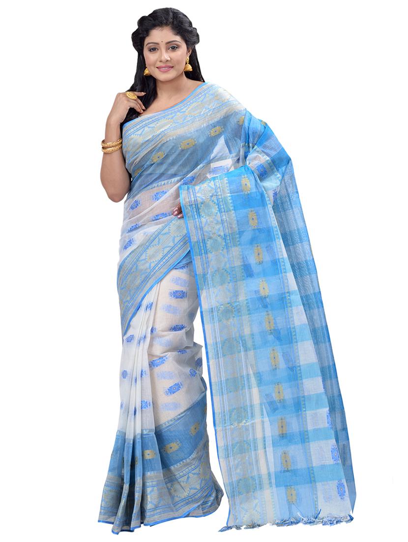 women self design tant saree - 21566510 - Zoom Image - 0