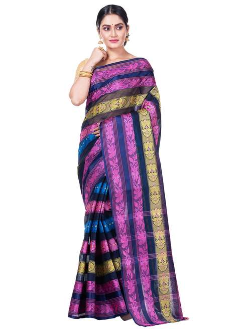 women self design tant saree - 21566526 - Standard Image - 0