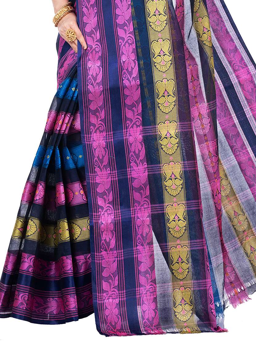 women self design tant saree - 21566526 - Standard Image - 3