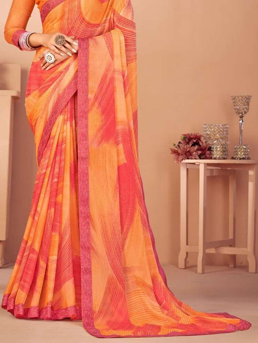 women abstract print saree  - 21567396 -  Standard Image - 3
