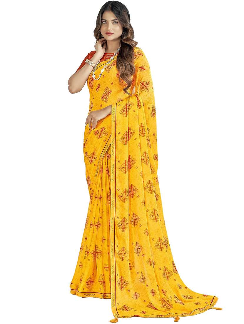women printed embellished saree - 21567422 - Zoom Image - 0