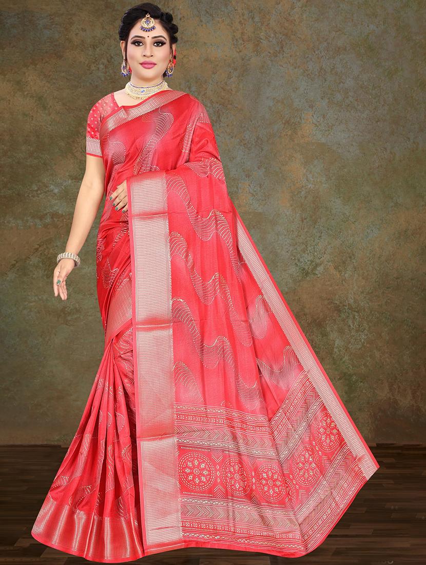 women printed zari boredered saree - 21567452 - Zoom Image - 0