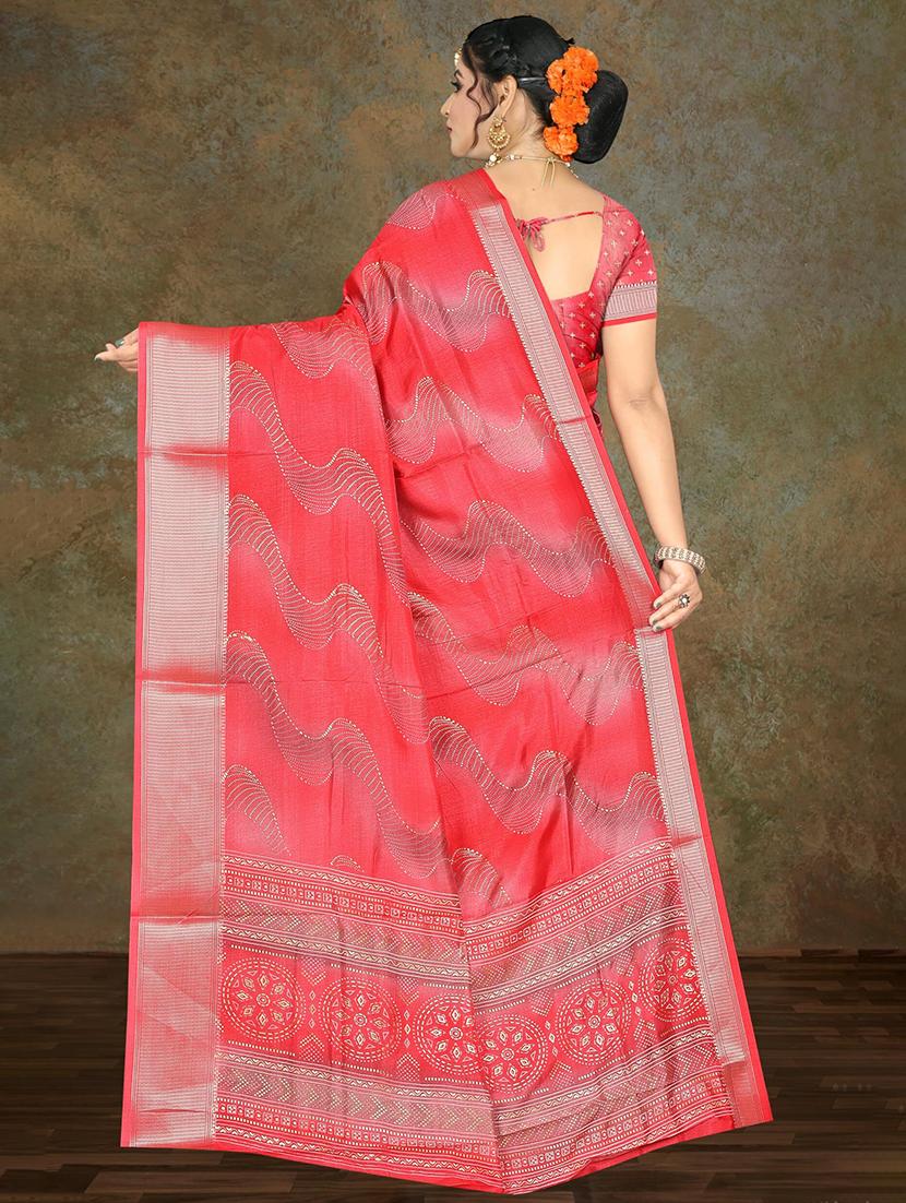 women printed zari boredered saree - 21567452 - Standard Image - 3