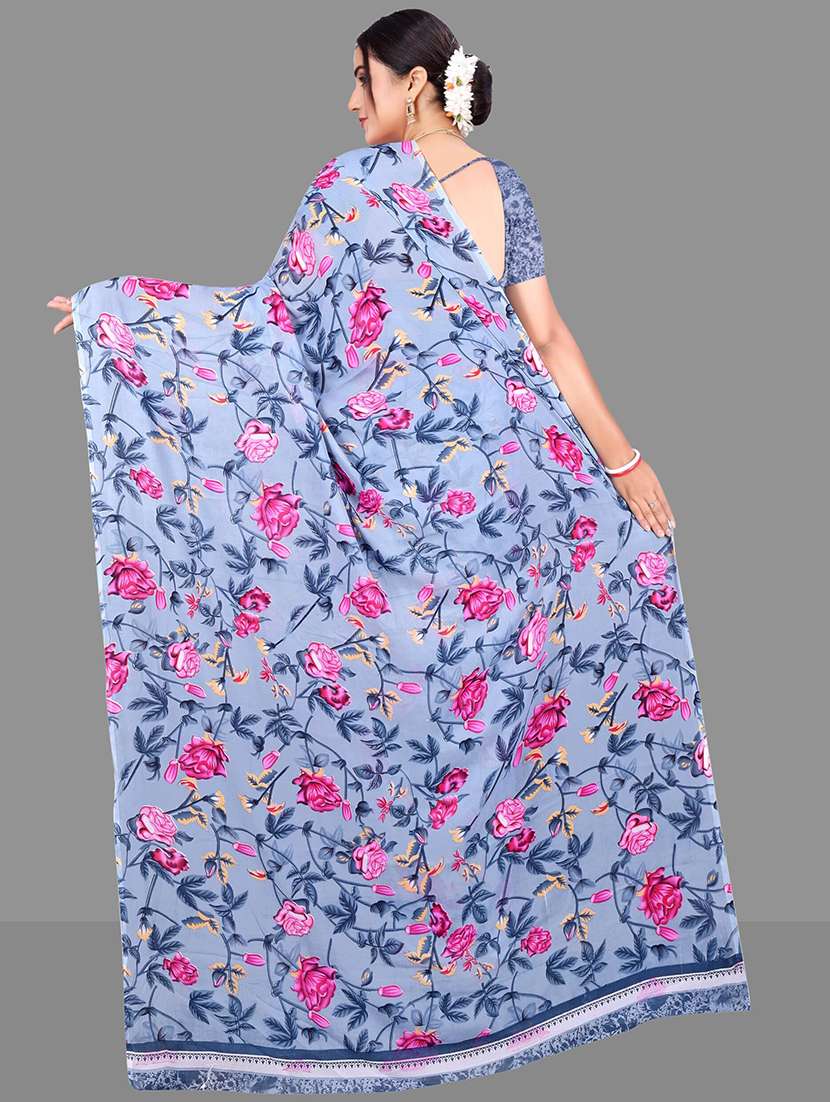 women floral printed saree - 21567540 -  Standard Image - 3