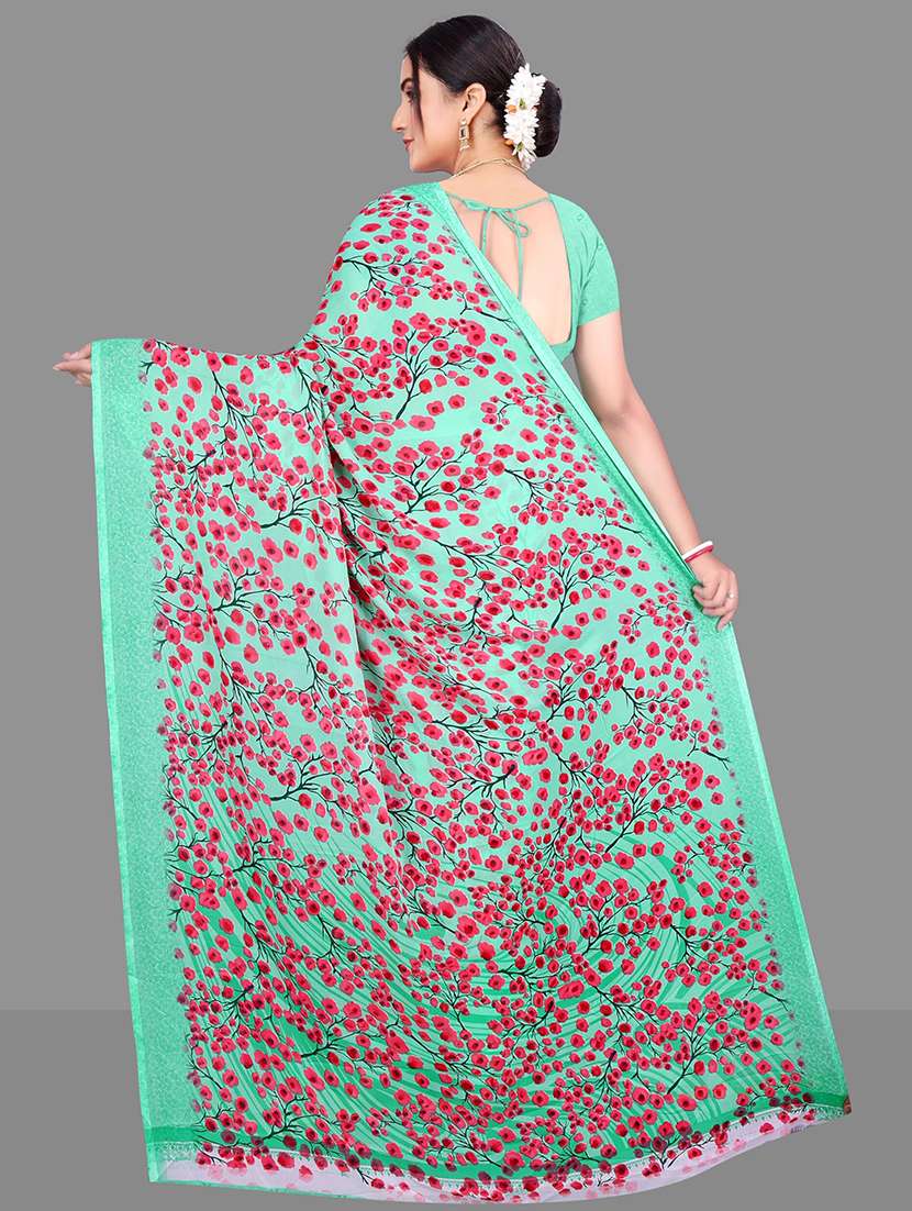 women floral printed saree  - 21567556 -  Standard Image - 3