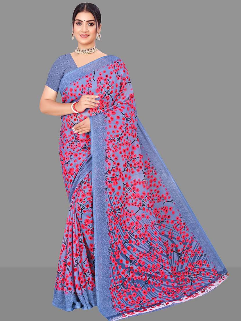 women floral printed saree  - 21567561 -  Zoom Image - 0