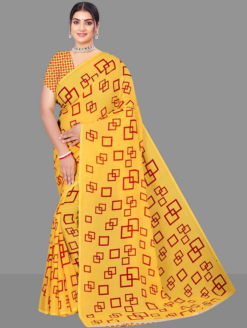 women geometric printed saree - 21567578 - Zoom Image - 0