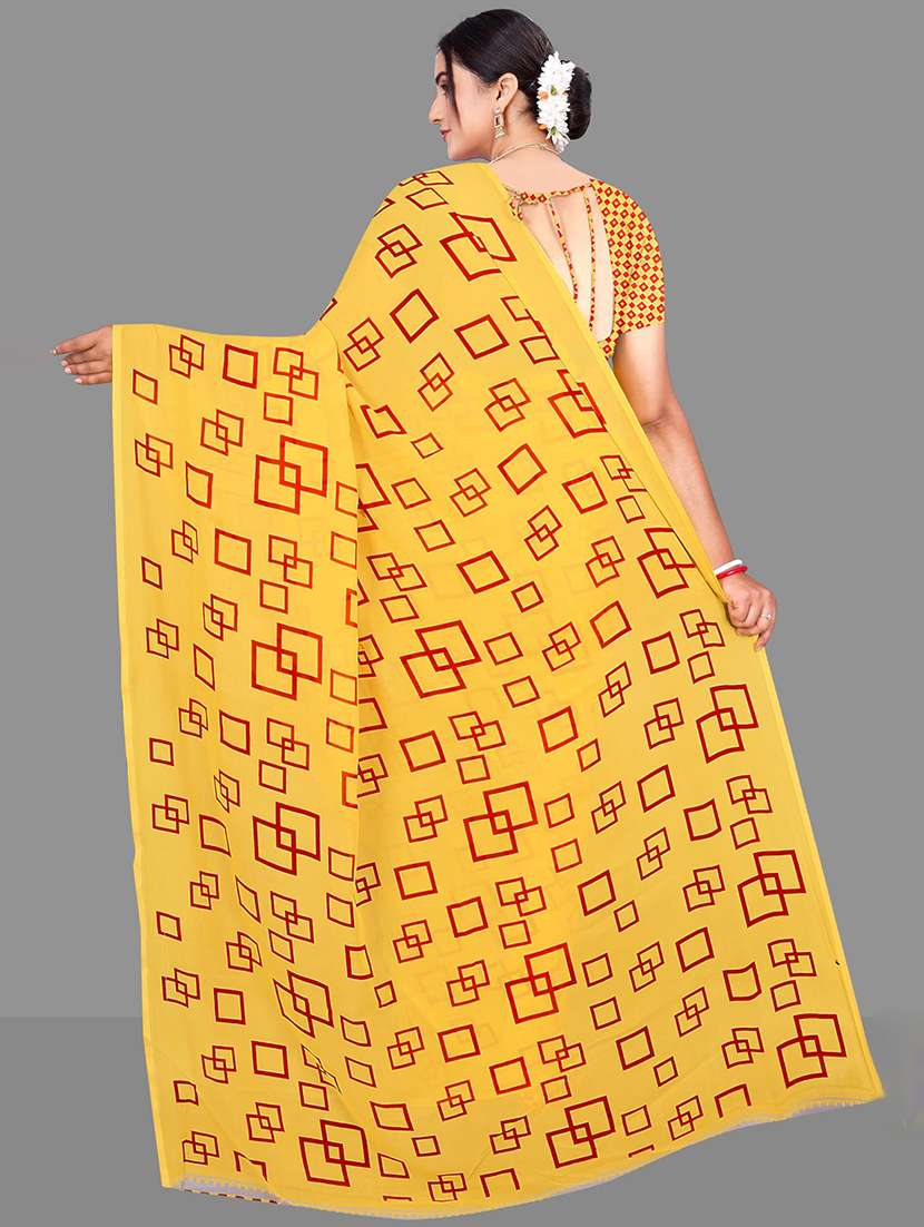 women geometric printed saree - 21567578 - Standard Image - 3
