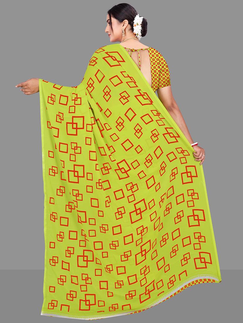 women geometric printed saree - 21567579 - Standard Image - 3