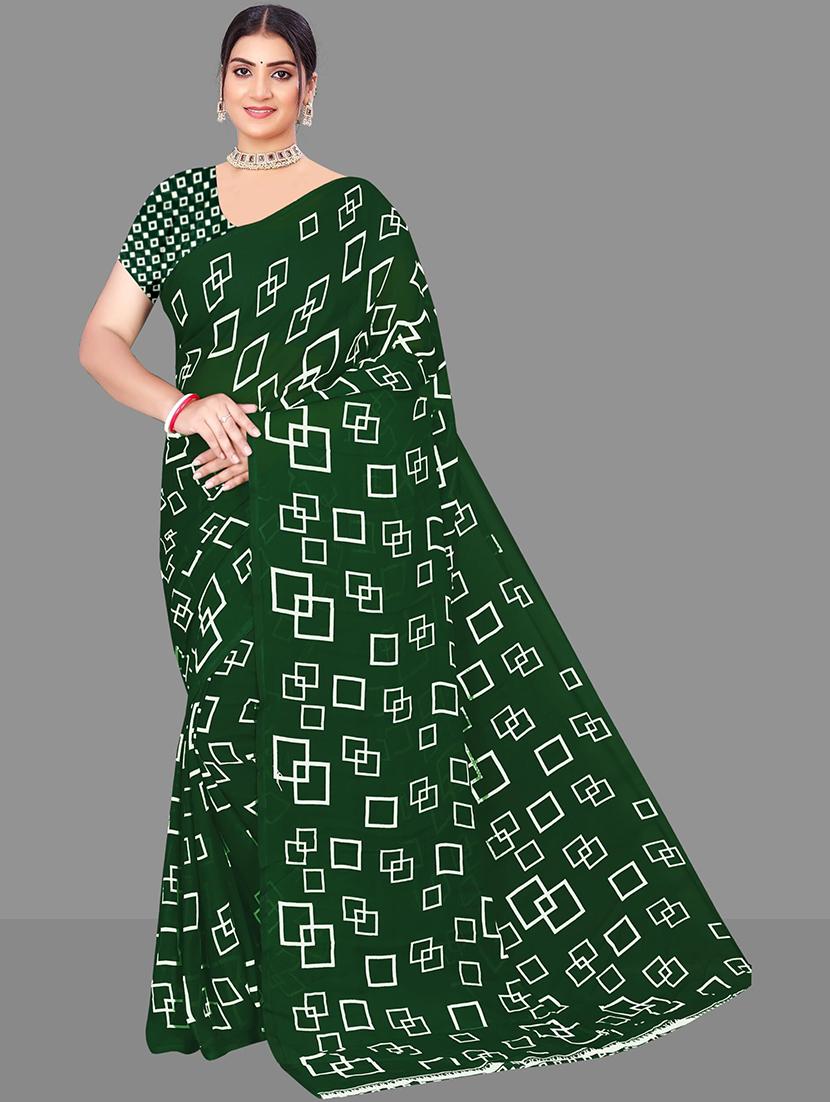women geometric printed saree 