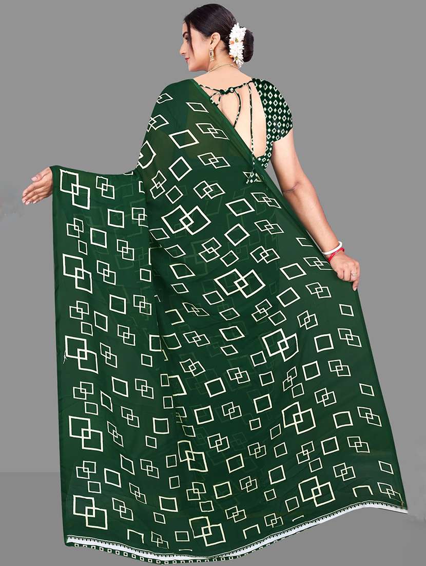 women geometric printed saree - 21567583 - Standard Image - 3