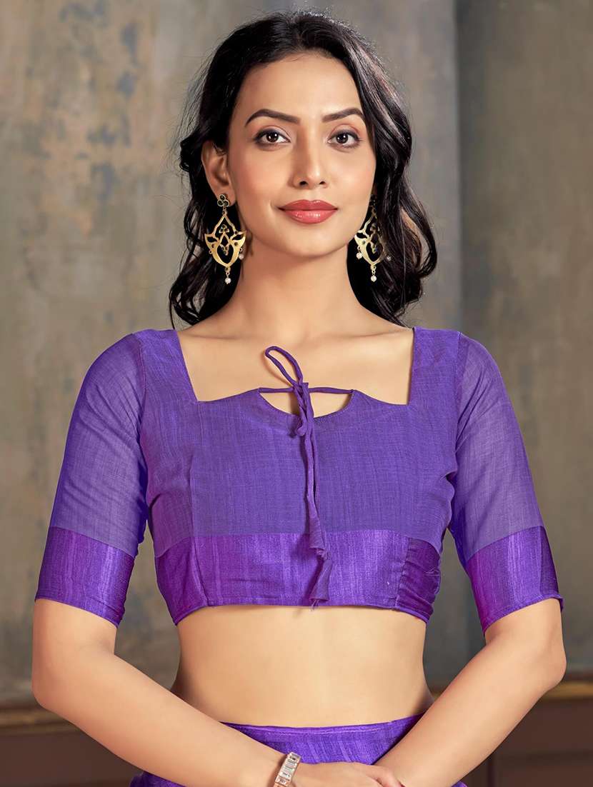 women purple printed saree - 21567620 -  Standard Image - 3