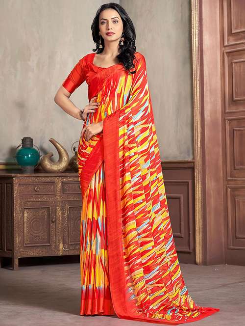 women red printed saree - 21567622 -  Standard Image - 0