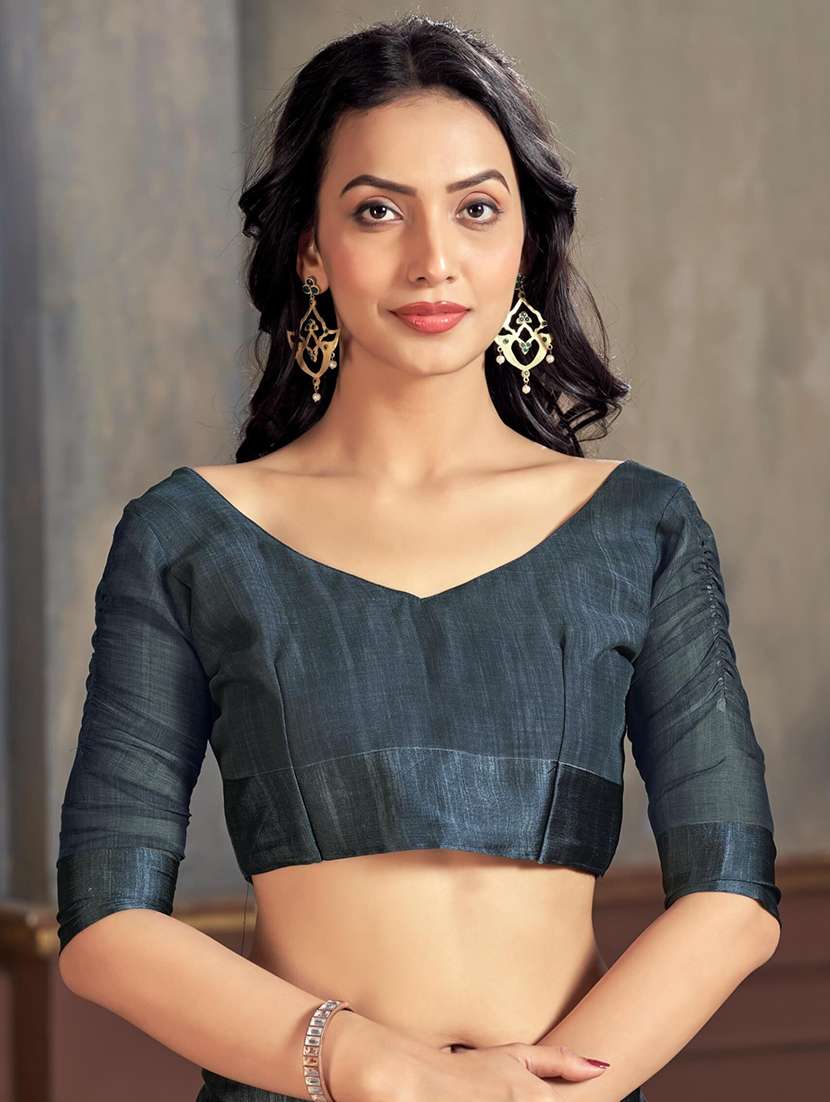 women grey printed saree - 21567623 -  Standard Image - 3