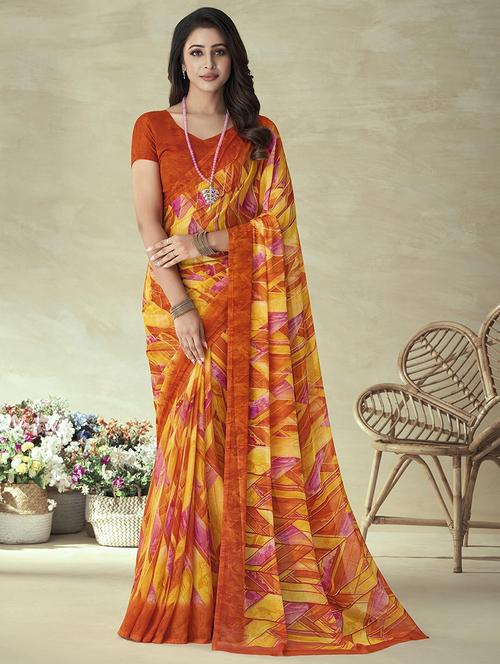 women geometric printed saree - 21567683 - Standard Image - 0