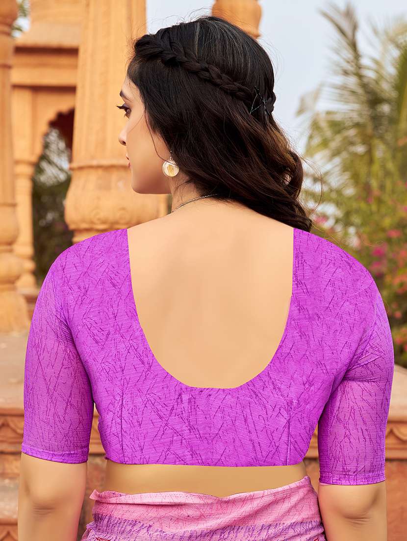 women pink printed saree - 21567706 - Standard Image - 3